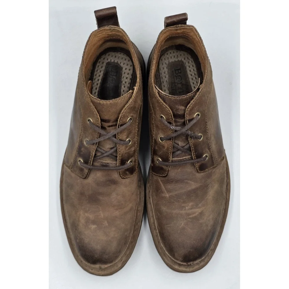 Born H44523 Men's Distressed Brown Leather Chukka Ankle Boots Size 9M Casual